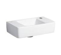 Geberit Geberit Lavabo Renova Compact 40x25 cm, sans trop-plein, trou robinet à droite, blanc Quantité:1