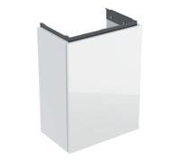 Geberit Acanto, armoire inférieure pour lave-mains, 1 porte, suspendu, 392x539x246mm, 503001012, Couleur: Corps : blanc / brillant Façade : blanc / verre brillant, Poignée : blanc / mat - CM