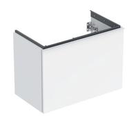 Geberit Acanto, armoire inférieure pour lavabos, 1 tiroir et 1 tiroir intérieur, saillie réduite, 740x535x415mm, 503009011, Couleur: Corps et façade : blanc / brillant, poignée : blanc / mat - CM