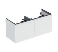 Geberit Acanto meuble sous lavabo double, 2 tiroirs et 2 tiroirs intérieurs, suspendu, 1184x541x475mm, 503.007.01.3, Couleur: Corps et façade : blanc / mat, poignée : blanc / mat