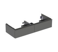 Geberit Geberit Meuble sous lavabo double iCon 118,4x24,7x47,6 cm, 2 tiroirs, la. m/la. ma Quantité:1
