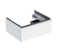 Geberit iCon, armoire basse pour lavabo, 1 tiroir, 59,2x24,7x47,6 cm, 502310, 502310011, Couleur: Façade/carcasse : blanc/laqué brillant, poignée : blanc/poudré mat - CM