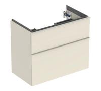 Geberit Geberit Meuble sous-lavabo iCon 74x61,5x41,6 cm, 2 tiroirs, blanc haut brillant/gris moyen satiné Quantité:1