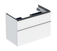Geberit Geberit Meuble sous lavabo iCon 88,8x61,5x47,6 cm, 2 tiroirs, blanc/bois brillant/Gr. vc Quantité:1
