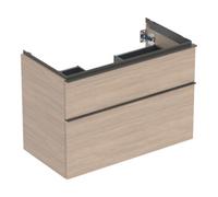 Geberit Geberit Meuble sous lavabo iCon 88,8x61,5x47,6 cm, 2 tiroirs, chêne/gr. la. ma Quantité:1