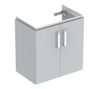 Geberit Renova Compact meuble sous lavabo, avec deux portes, 59,7x60,3x36,7cm, gris clair, 501.926.42.1