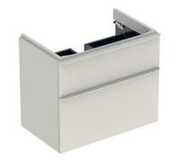 Geberit Smyle Square armoire sous lavabo, 500353, 734x617x470mm, avec 2 tiroirs, 500.353.JL.1, Couleur: Laque brillante gris sable