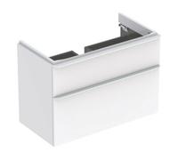 Geberit Meuble sous-vasque Smyle Square 88,4x61,7x47 cm blanc brillant 2 tiroirs