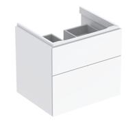 Geberit Geberit Meuble sous lavabo Xeno2 58x53x46,2 cm, laqué brillant/blanc, 2 tiroirs Quantité:1