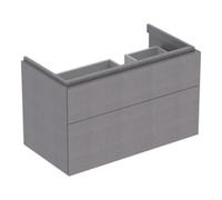 Geberit Geberit Meuble sous lavabo Xeno2 88x53x46,2 cm, 2 tiroirs, avec tablette, structuré/gris sable Quantité:1