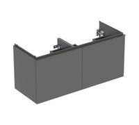 Geberit Acanto meuble sous lavabo double, 2 tiroirs et 2 tiroirs intérieurs, suspendu, 1184x541x475mm, 503.007.JK.1, Couleur: Corps et façade : lave / mat, Poignée : lave / mat