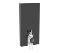 Geberit Geberit Module WC sur pied Monolith H 101 cm, céramique blanche, face alu chromé noir Quantité:1