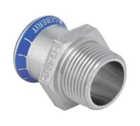 Geberit Geberit pièce de raccordement Mapress d 54 mm x R 2, labs-f, m AG, acier inoxydable Quantité:1