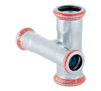 Raccord croix réduit Mapress Acier Carbone déporté - 215