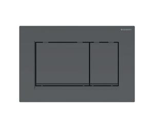 Geberit Geberit Plaque de commande Sigma 20 Pl/T noir mat, bande noire, pour 2-Mg, plastique Quantité:1