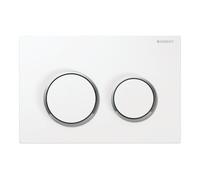 Geberit Geberit Plaque de recouvrement Omega 20 Pl/T blanc, brillant, pour chasse 2-Mg Quantité:1