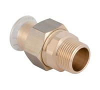 Geberit Geberit raccord de transition Mapress d 28 mm x R 1, cuivre, plat, avec filetage mâle, laiton rouge Quantité:1