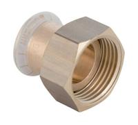 Geberit Geberit raccord Mapress d 22 mm x G 1, Cuivre, plat, avec écrou, laiton rouge Quantité:1