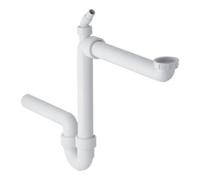 Geberit Geberit Siphon anti-odeurs G 1 1/2x50mm, sortie horizontale, pour chasse, blanc Quantité:1