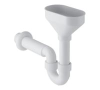 Geberit Geberit Siphon coudé d'évacuation Ø 50 mm, avec entonnoir ovale, pour appareils, blanc Quantité:1