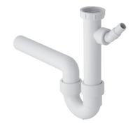 Geberit Geberit Siphon de courbure G 1 1/2x50 mm, avec tulipe, sortie horizontale, pour chasse, blanc Quantité:1