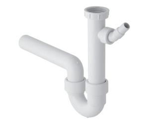 Geberit Geberit Siphon de courbure G 1 1/2x50 mm, avec tulipe, sortie horizontale, pour chasse, blanc Quantité:1
