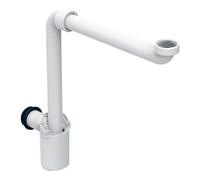 Geberit siphon gain de place 151116111 siphon tubulaire submersible, 2000 2000 /4", 32 mm, modèle gain de place, pour lavabos, sortie horizontale, blanc alpin