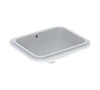 Geberit Geberit Sous-meuble lavabo VariForm 53x44 cm, sans trop-plein, avec siphon, droite, verre US / blanc Quantité:1