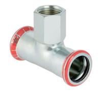 Geberit Geberit T-piece Mapress acier C d= 42 mm x Rp 1/2 x 42 mm, avec filetage intérieur Quantité:1