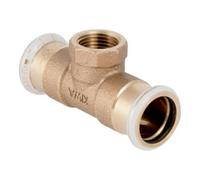 Geberit Geberit T-piece Mapress d 22xRp 3/4, avec filetage femelle en laiton rouge, cuivre Quantité:1