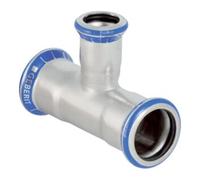 Geberit Geberit Té Mapress d 28x22x28mm, rouge, inox, sans LABS Quantité:1