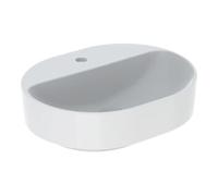 Geberit Geberit Vasque à poser VariForm 50x40 cm, avec trou de robinet, sans trop-plein, elliptique, blanc Quantité:1