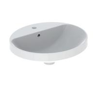 Geberit Geberit Vasque encastrée VariForm US verre/blanc, 50x45cm, avec HLP, avec SLS, ovale Quantité:1