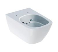 Geberit Geberit WC suspendu à chasse profonde Smyle Square KeraTect/blanc, 4,5 l, avec bride fermée, rimfree Quantité:1