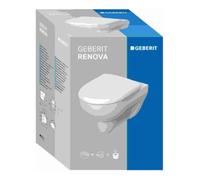 Geberit Geberit WC suspendu, chasse profonde Renova 6/5 l, kit, avec abattant, blanc Quantité:1
