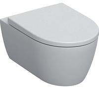 Geberit iCon, set WC suspendu avec siège WC, sans rebord, à faible débit, forme fermée, 6l, 501664, Coloris: Blanc