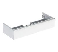 Geberit iCon, armoire basse pour lavabo, 1 tiroir, 118,4x24,7x47,6 cm, 502313, Coloris: FaÃ§ade/carcasse : blanc/laquÃ© brillant, poignÃ©e : chromÃ© brillant - 502.313.01.2