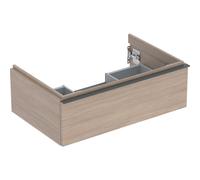 Geberit iCon armoire basse pour lavabo, 1 tiroir, 74x24,7x47,6 cm, 502311, Coloris: FaÃ§ade/carcasse : structure en chÃªne/mÃ©laminÃ©, poignÃ©e : lave/poudrage mat - 502.311.JH.1