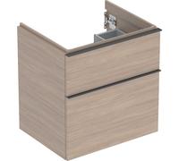 Geberit iCon meuble sous-vasque 502303JH1 59,2x61,5x47,6cm, 2 tiroirs, poignée chêne/lave mat