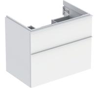 Geberit iCon meuble sous-vasque 502304013 74x61,5x47,6cm, 2 tiroirs, blanc mat/poignée blanc mat