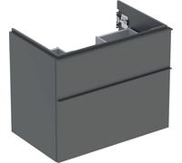 Geberit iCon meuble sous-vasque 502304JK1 74x61,5x47,6cm, 2 tiroirs, lave mat/lave mat