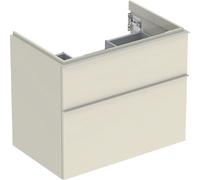 Geberit iCon meuble sous-vasque 502304JL1 74x61,5x47,6cm, 2 tiroirs, poignée sable brillant/sable mat