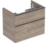 Geberit iCon meuble sous-vasque 502304JR1 74x61,5x47,6cm, 2 tiroirs, poignée noyer/lave mat