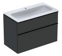Geberit iCon ensemble de meubles de salle de bains 90x63x48cm 2 tiroirs avec softclose panneau de particules lave mat 502.337.jk.1