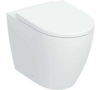 Ensemble WC sur pied Geberit iCon, cuvette à chasse d'eau profonde 503080001 35,5 x 56 cm, montage encastré, design fermé en céramique, avec abattant, blanc