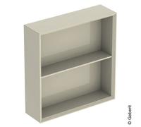 Geberit iCon étagère carrée, 45x46,7x13,2 cm, 502323, 502.323.JL.1, Couleur: Façade/carcasse : gris sable/laqué brillant, poignée : gris sable/peinture en poudre mate