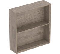 Geberit iCon étagère carrée, 45x46,7x13,2 cm, 502323, 502.323.JR.1, Couleur: Façade/carcasse : noyer hickory/mélamine texture bois, poignée : lave/poudre mate
