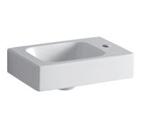 Geberit Icon fontaine 38x28x13.5cm 1 vasque 1 trou de robinet à droite sans trop-plein surface anti-saleté Céramique Blanc brillant 124736600