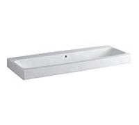 Geberit iCon lavabo 124025600 120 x 48,5 cm, sans trou pour robinetterie, blanc KeraTect, avec trop-plein