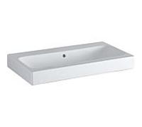 Geberit iCon lavabo 124078000 75 x 48,5 cm, blanc, sans trou pour robinetterie, avec trop-plein